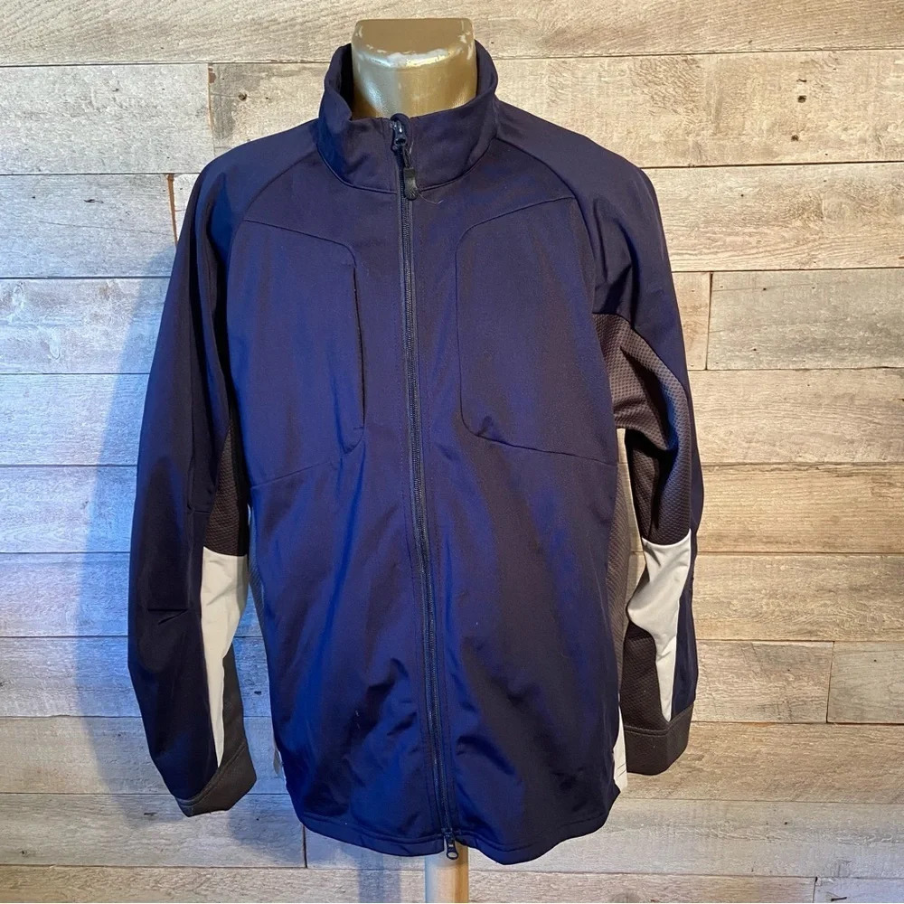 Outer Boundary men’s blue & grey zip up  jacket‎ in size large